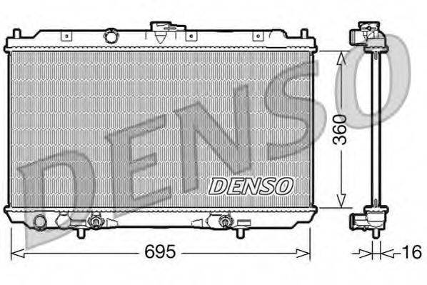 Радиатор, охлаждение двигателя DENSO DRM46024
