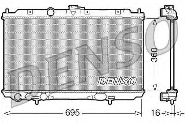 Радиатор, охлаждение двигателя DENSO DRM46027