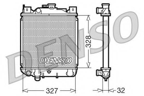 Радиатор, охлаждение двигателя DENSO DRM47006