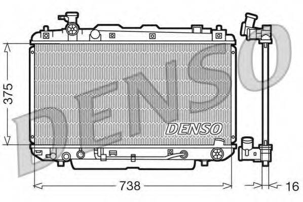 DENSO DRM50022 Радиатор, охлаждение двигателя