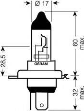 Лампа накаливания, фара дальнего света; Лампа накаливания, основная фара; Лампа накаливания, противотуманная фара; Лампа накаливания, основная фара; Лампа накаливания, фара дальнего света; Лампа накаливания, противотуманная фара OSRAM 64193XR-02B