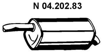 Глушитель выхлопных газов конечный EBERSPACHER 04.202.83