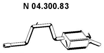 Глушитель выхлопных газов конечный EBERSPACHER 04.300.83