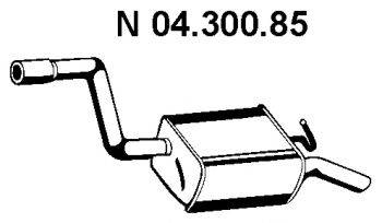 Глушитель выхлопных газов конечный EBERSPACHER 04.300.85