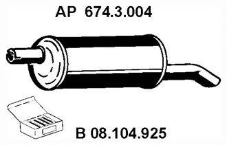 Глушитель выхлопных газов конечный EBERSPACHER 674.3.004