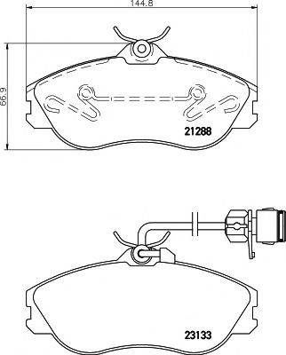 MINTEX MDB1820 Комплект тормозных колодок, дисковый тормоз