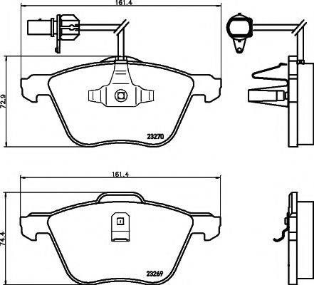 Комплект тормозных колодок, дисковый тормоз MINTEX MDB2126