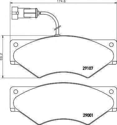 Комплект тормозных колодок, дисковый тормоз MINTEX MDB2603