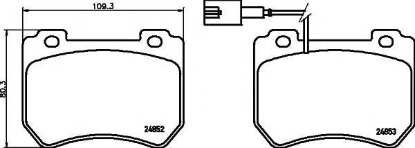 Комплект тормозных колодок, дисковый тормоз MINTEX MDB3037