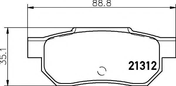 Комплект тормозных колодок, дисковый тормоз MINTEX MDB1360