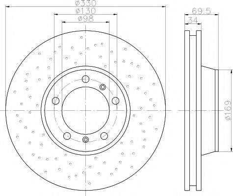 MINTEX MDC2354R Тормозной диск