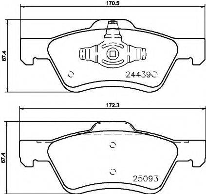 Комплект тормозных колодок, дисковый тормоз MINTEX MDB2626