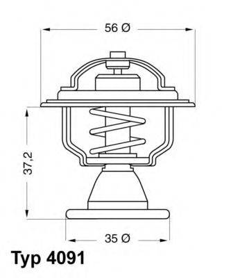 Термостат, охлаждающая жидкость WAHLER 4091.82D