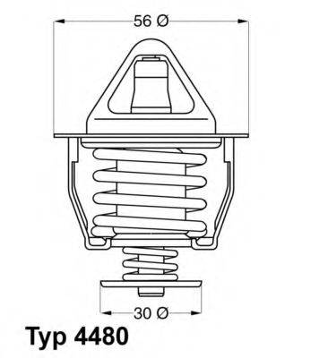 Термостат, охлаждающая жидкость WAHLER 4480.82D