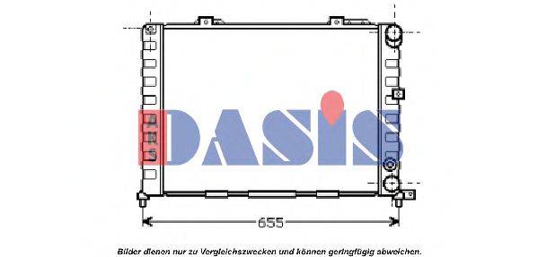 Радиатор, охлаждение двигателя AKS DASIS 010150N