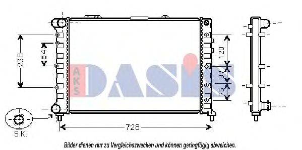 AKS DASIS 011010N Радиатор, охлаждение двигателя
