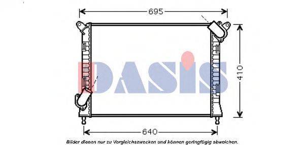 Радиатор, охлаждение двигателя AKS DASIS 020014N
