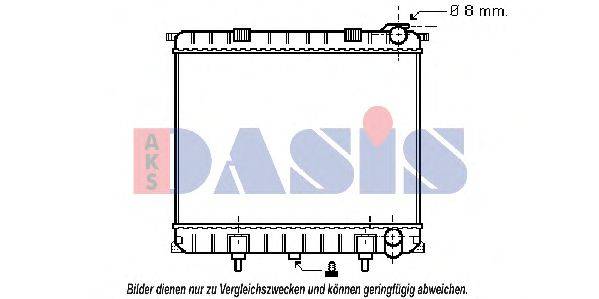 Радиатор, охлаждение двигателя AKS DASIS 020015N