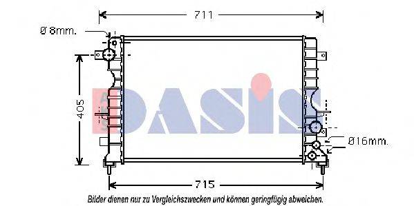 Радиатор, охлаждение двигателя AKS DASIS 021001N