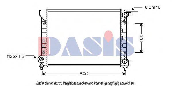 Радиатор, охлаждение двигателя AKS DASIS 040210N