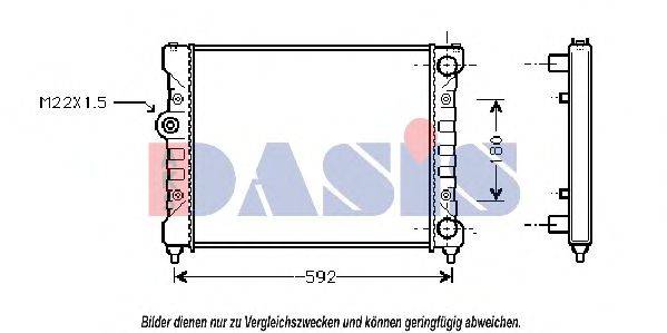 AKS DASIS 040350N Радиатор, охлаждение двигателя