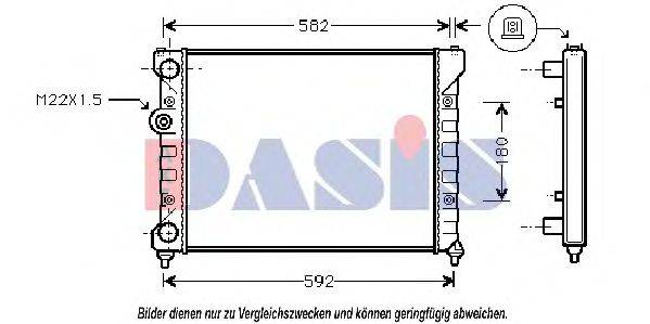 Радиатор, охлаждение двигателя AKS DASIS 041970N