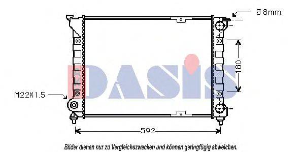 AKS DASIS 043880N Радиатор, охлаждение двигателя