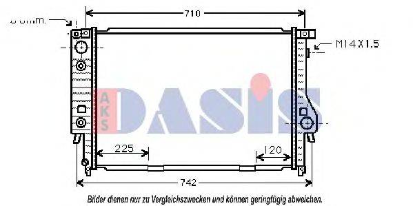 Радиатор, охлаждение двигателя AKS DASIS 051800N