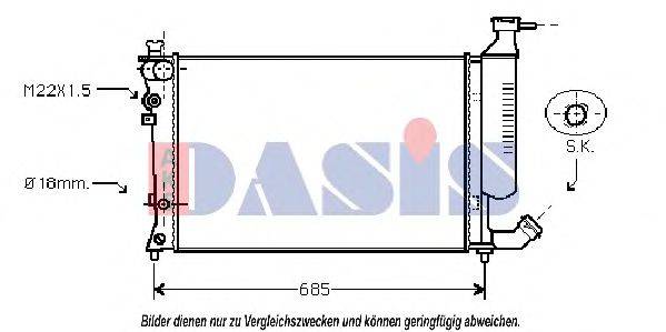 AKS DASIS 060003N Радиатор, охлаждение двигателя