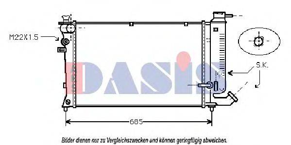 Радиатор, охлаждение двигателя AKS DASIS 060019N