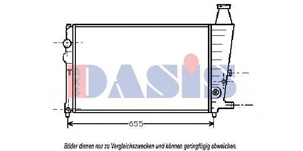 Радиатор, охлаждение двигателя AKS DASIS 060090N