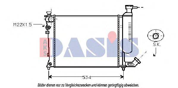 Радиатор, охлаждение двигателя AKS DASIS 060250N