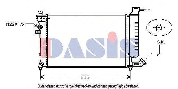 Радиатор, охлаждение двигателя AKS DASIS 060420N