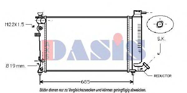 AKS DASIS 060970N Радиатор, охлаждение двигателя