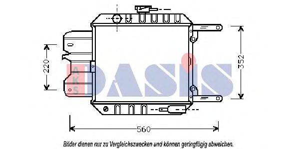 Радиатор, охлаждение двигателя AKS DASIS 070100N