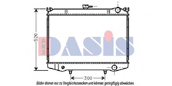 AKS DASIS 071130N Радиатор, охлаждение двигателя