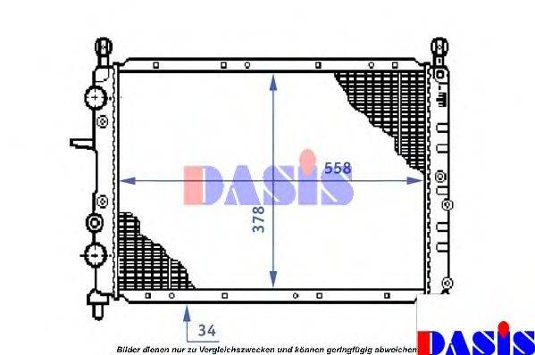 Радиатор, охлаждение двигателя AKS DASIS 080000N
