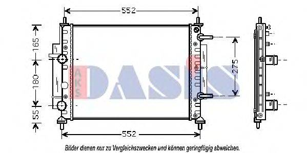 AKS DASIS 080054N Радиатор, охлаждение двигателя