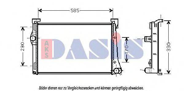 AKS DASIS 080075N Радиатор, охлаждение двигателя