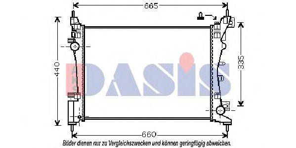 Радиатор, охлаждение двигателя AKS DASIS 080087N