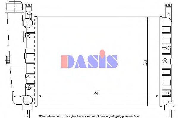 AKS DASIS 080840N Радиатор, охлаждение двигателя