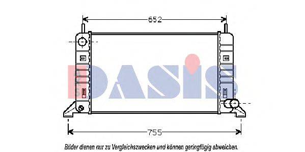 Радиатор, охлаждение двигателя AKS DASIS 090032N