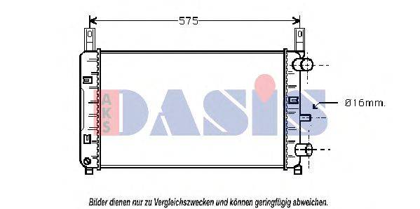 Радиатор, охлаждение двигателя AKS DASIS 090040N