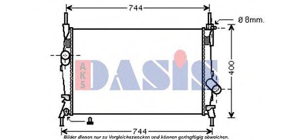 Радиатор, охлаждение двигателя AKS DASIS 090075N
