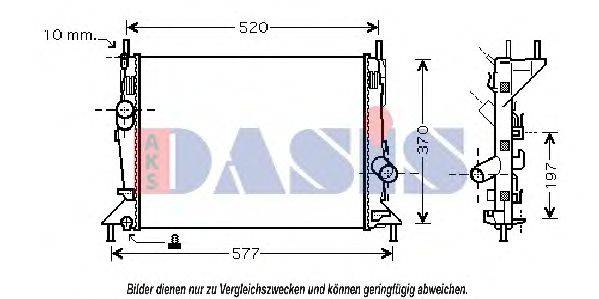 Радиатор, охлаждение двигателя AKS DASIS 090083N