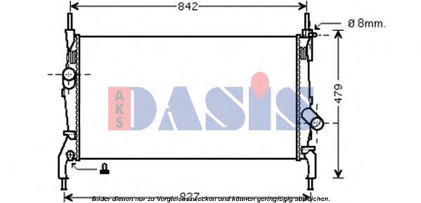 Радиатор, охлаждение двигателя AKS DASIS 090105N