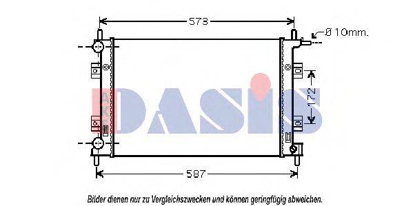 Радиатор, охлаждение двигателя AKS DASIS 090112N