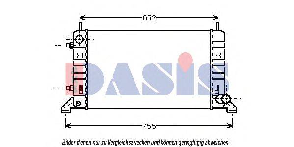 Радиатор, охлаждение двигателя AKS DASIS 090180N