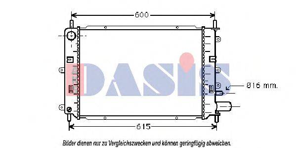 Радиатор, охлаждение двигателя AKS DASIS 090680N