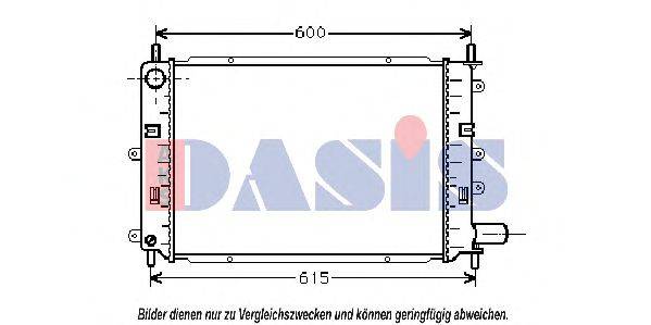 Радиатор, охлаждение двигателя AKS DASIS 090840N